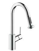 00) Talis S Single lever kitchen mixer with pull-out spray, 2 spray modes, Swivel