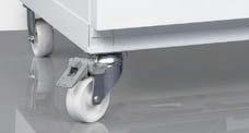 Shelves Roller bars The plastic-coated shelves have a loading capacity of up to.