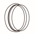 (Managed as an accessory) Round fitting for window unit, for positioning between the end of the tube and the window unit itself.