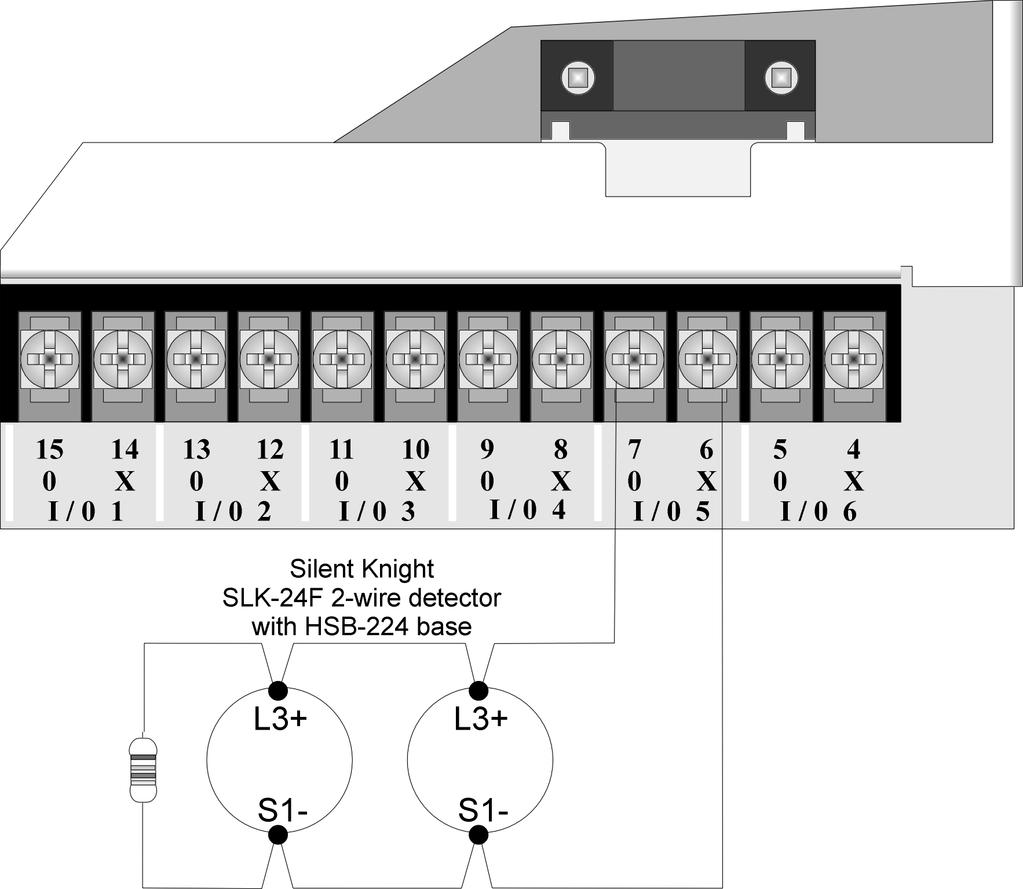 Control Panel Installation 4.13.3 Installing 2-Wire Smoke Detectors Any compatible U.L.