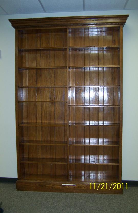 Oak Open Bookcase with Divider-16 $1,550.