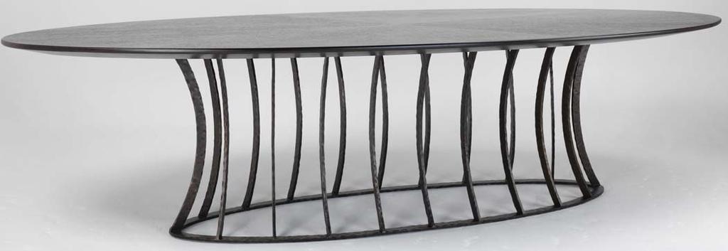 KALMAR ARISSA KALMAR dining table Forged Textured Steel