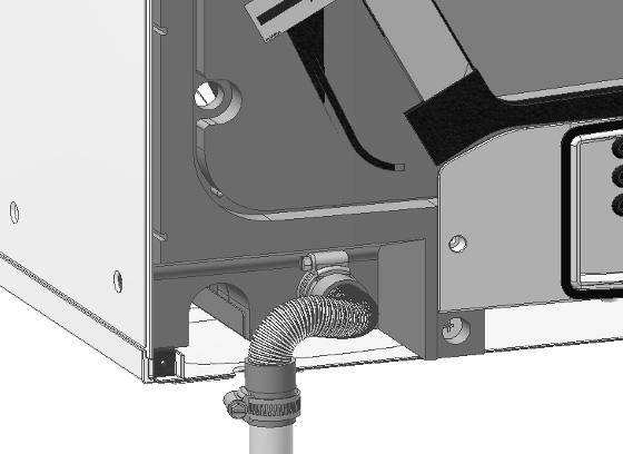 If not already fitted, fit the flexible condensate pipe and secure with worm drive clip The condensate pipe can be attached with a worm drive clip to a 22 mm