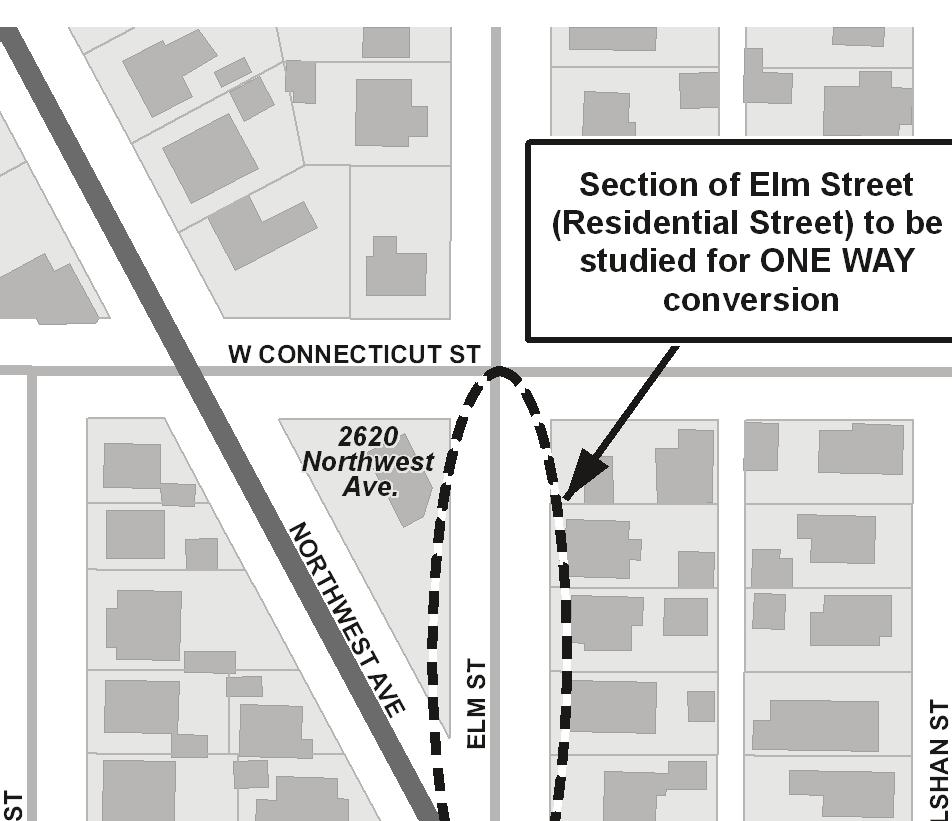 4.1 CIRCULATION, STREETSCAPE AND PARKING POLICIES Circulation Policies Consolidate driveways along Meridian and Elm whenever possible to increase automobile, bicycle and pedestrian safety.