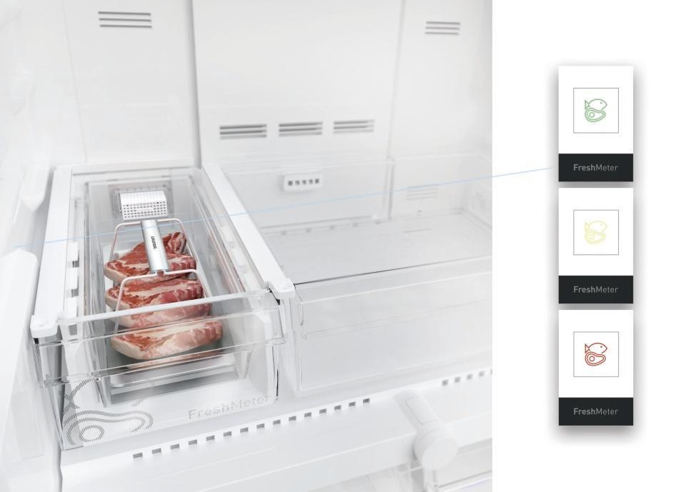 FRESH METER NOW YOUR FRIDGE HAS A NOSE FOR MEAT QUALITY. As a valuable commodity with a variable shelf life, raw meat needs special attention.