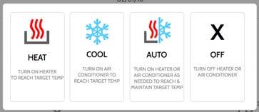 Simply swipe over to access it. If you have more than one thermostat swipe up and down to access each one.