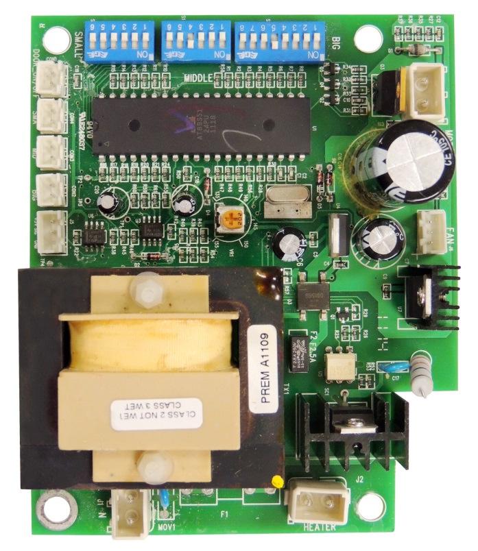 MASTER BOARD SETTINGS Small Portion (Dip Switch Bank for Red Button Control) Large Portion (Dip Switch Bank for Yellow Button Control) Manual Portion (Dip Switch Bank for Orange Button Control) To