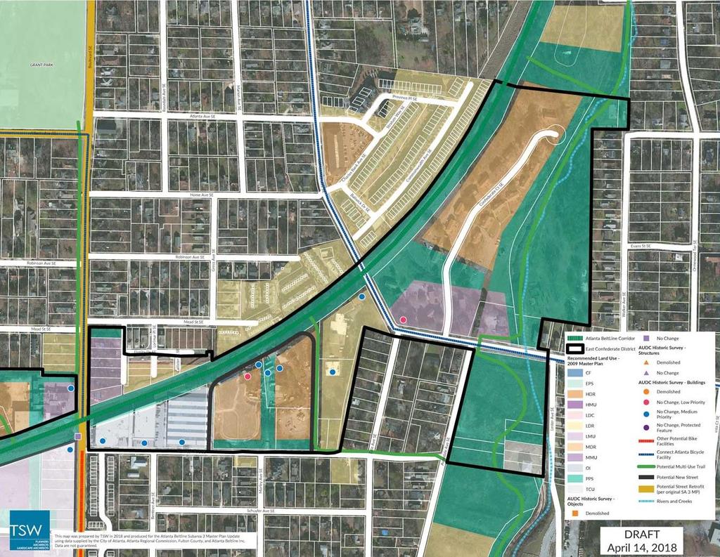 Potential Revitalization Opportunities East Confederate District **Land Use Colors are Previously Recommended from the 2009 Subarea Master Plan Mixed-Use 5-9