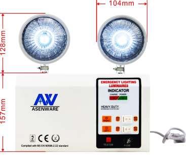 ASENWARE EMERGENCY LIGHT SERIES 20 / 38 Packing Carton Carton quantity 10 Carton size 595mm*530mm*300mm Carton weight Approx 16kg with 10pcs/carton Work temperature -10~55 Work humidity 95%