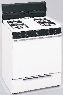 30" Gas Ranges 30" Free-Standing Gas Ranges These models feature an extra-large standard ; six embossed rack positions; twin cooktop burners and lift-up cooktop.