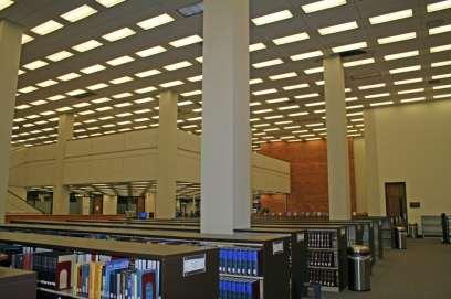 Lighting Fixtures Lighting through the library is fluorescent overhead fixtures.