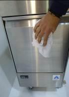 Clean the insulated container with an anti-bacterial cleanser.