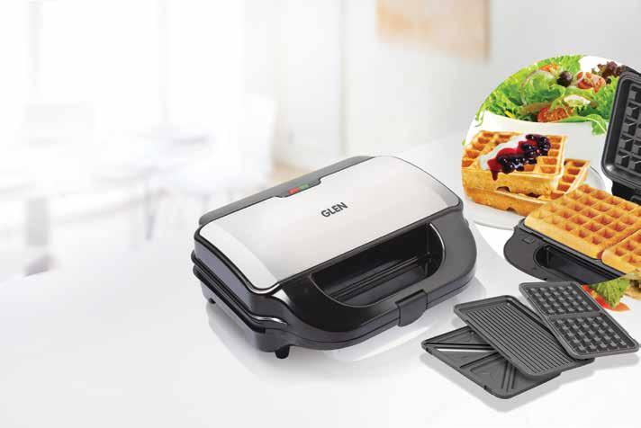 MULTI SNACK GRILL SA 3026 SA 3030 MRP ` 4,295 Sandwich maker, Grill & Waffle maker 3 sets of conveniently inter-changeable plates Thermostat control for even cooking Non-stick coating on plates Cool