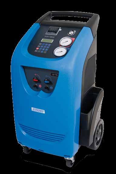 10 Fully automatic station for recovering, recycling, and recharging R134a or HFO1234yf refrigerant with Heavy Duty condenser and