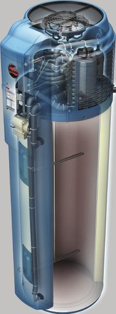 The Ruud Hybrid Water Heater Solution S uperb engineering, coupled with decades of water heating expertise, have produced an integrated heat pump water heater that has over TWICE the efficiency of