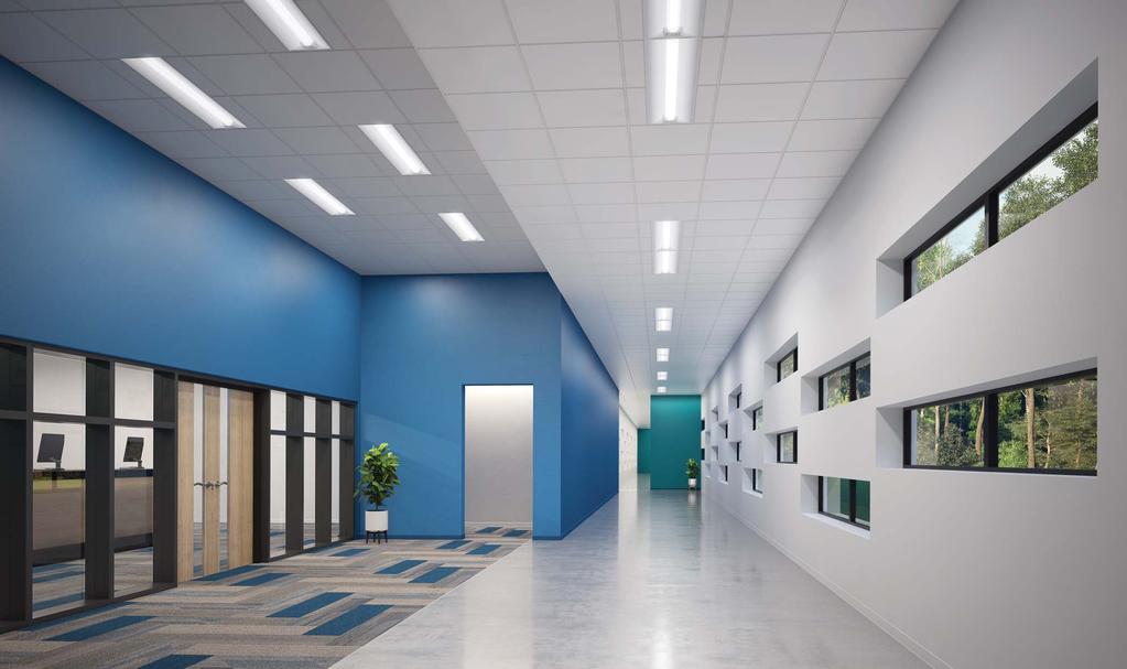 Performance High lumen options enable use in high ceilings True replacement two and three lamp troffers with T8, T5 or Biax lamps Up to 58% energy savings System lasts over 25 years with TM21 rating