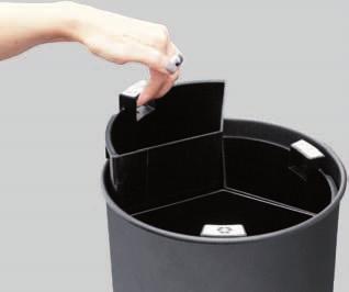 Unique design allowing waste separation of small waste.