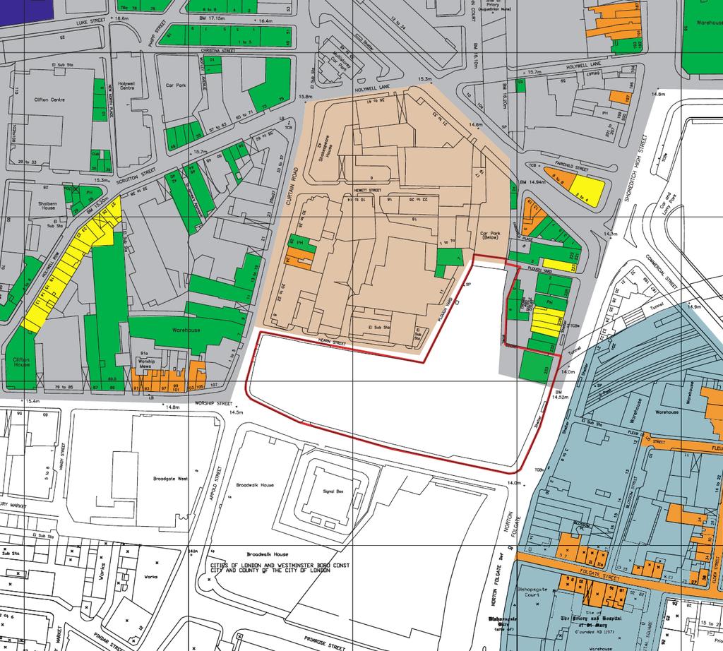 Figure 8: Heritage Designations In respect of buildings in Shoreditch High Street which lie in the South Shoreditch Conservation Area, the setting of which would be affected by the Development, their