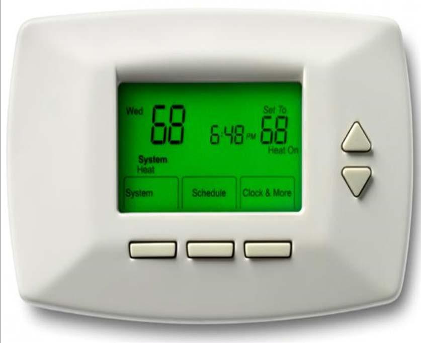 Setting Your Thermostat Pros and Cons of a Programmable Thermostat Pros Able to set thermostat weekly Can lower temperature when you are away Filter change reminders Cons Expensive Can be