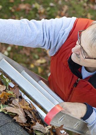 Cleaning Gutters Homeowner vs Professional Homeowners who decide to clean their own gutters should always keep in mind safety and risk.