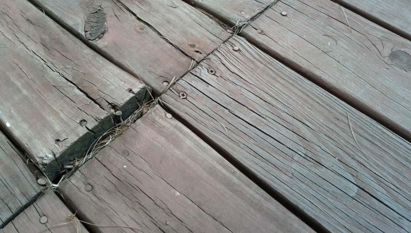 Decks and Porches Check for loose boards -