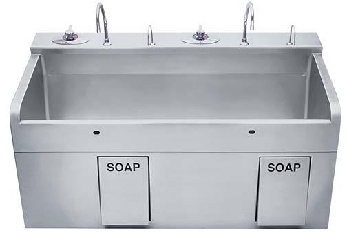 ADA compliant Pre-plumbed and pre-assembled Sound softening inside panel Complete accessories 14-gauge, type 304 stainless steel Front access panel Sloan Optima stainless steel sinks offer