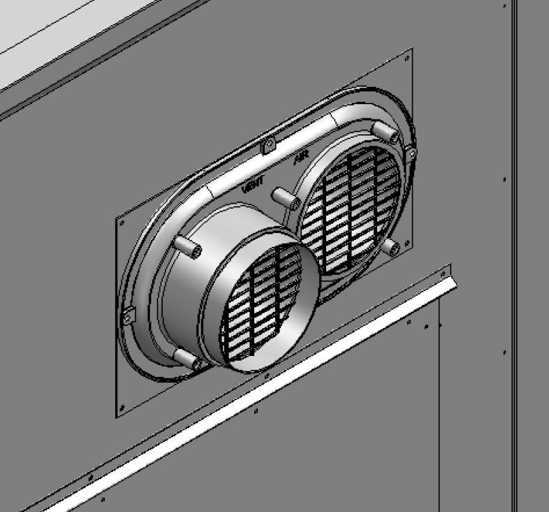 3. Attach vent piping to the flue pipe adapter on the boiler at one end and run through the sidewall of the unit at the other end. All Vent pipes and fittings are CPVC.