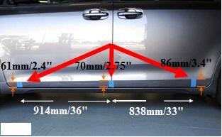 . Vehicle Preparation Front Door Rear Door (a) The work area, Lower Door Moldings, and vehicle door surfaces must be at least 60º F at the time of the actual installation. Fig.