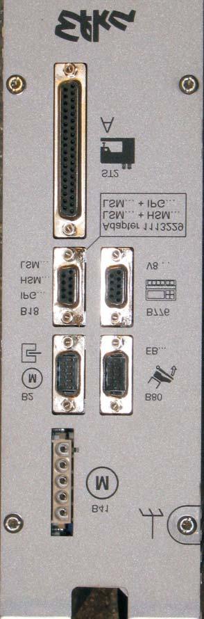 B. The machine is equipped with the Efka DA321G drive B2 3 B18 4 1 2 Connect the machine head connecting cables to the connector (1). Connect the control panel to the connector (2).