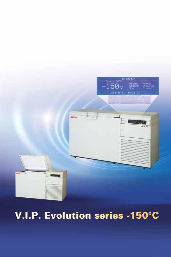 The temperature inside the freezer can be set and monitored easily by means of precise microprocessor temperature control with an LCD graphic display.