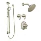 Bath & Shower ExactTemp 3/4" Thermostatic vertical spa sets Moentrol vertical spa set With built-in three-function transfer valve With