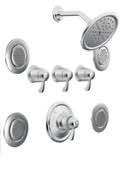 Vertical Spas 3/4" THERMOSTATIC VERTICAL SPA SETS 3/4" Thermostatic Shower/Spa Configuration (1) 3/4" Thermostatic Showering System with Rainshower Showerhead / TS3400* (2)