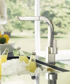 11 Single-Handle Pullout Faucet / S7597 90 With ultra-modern styling, 90 kitchen and bar/prep faucets are a study in