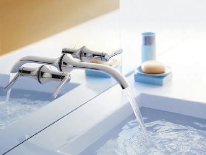 LAVATORY FAUCETS 41 Single-Handle Lav Faucet S41707 Fina Smooth and sophisticated, Fina faucets and