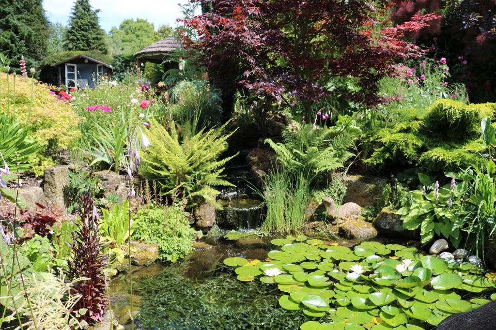 particularly pretty area is the ornamental pond with recycled water channelled back into a stream constantly topping up the