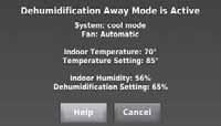 Southern Dehumidification Away Mode Options: (ISU 9180 to 9200) Ventilation Ventilation Control