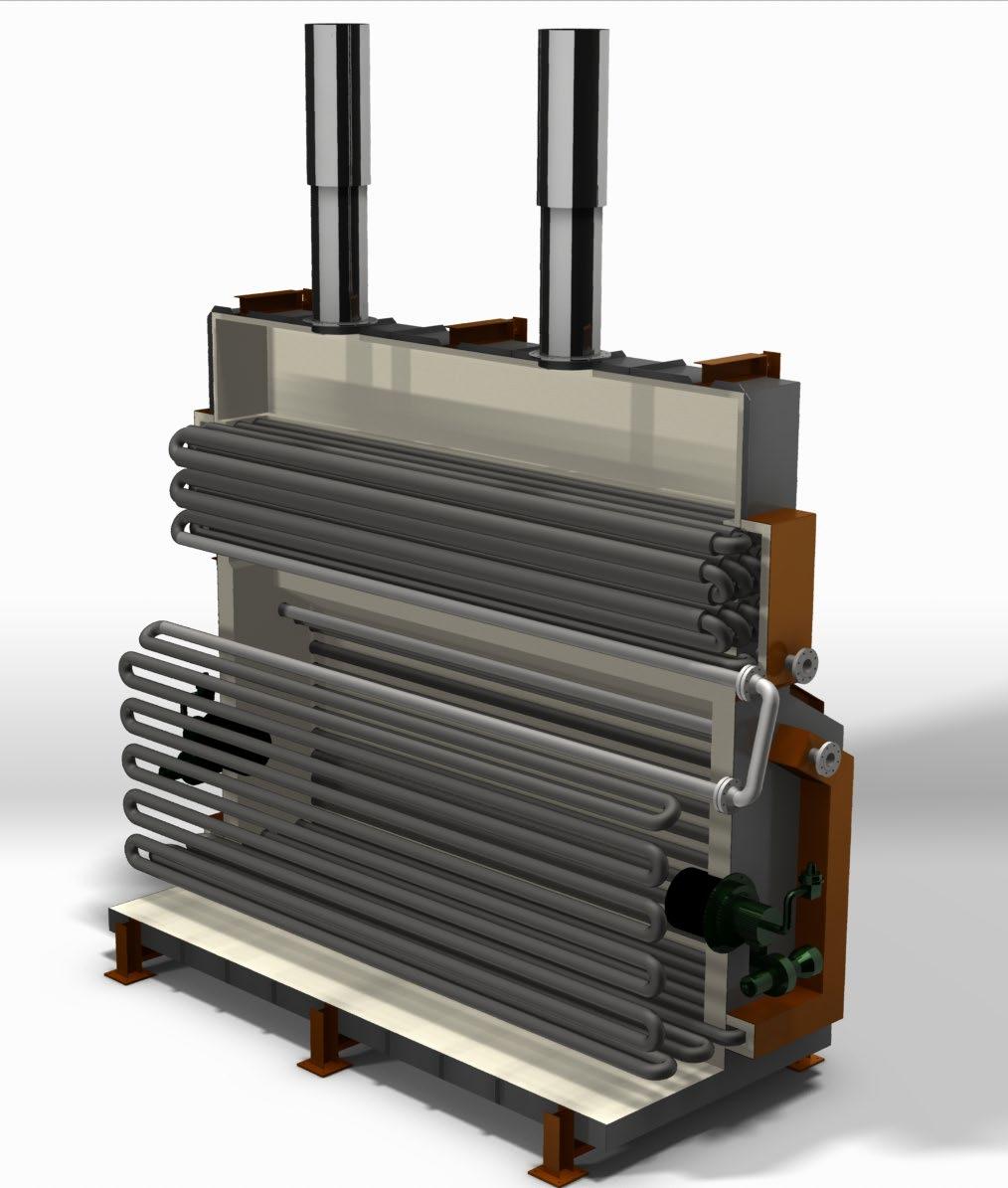HEATING SYSTEM: Direct Fired Radiant- Convective HOW IT WORKS: The heater in this system uses a radiant section with generous tube spacing, combined with a separate serpentine fin tube convection