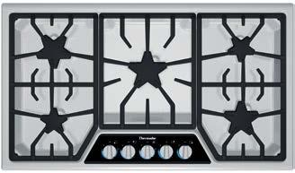 SGSX365FS 36-INCH GAS COOKTOP MASTERPIECE SERIES FEATURES & BENEFITS - Patented and exclusive Star Burner provides superior performance - 200 BTU ExtraLow burners for perfect simmering - Progressive