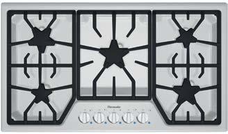 SGS365FS 36-INCH GAS COOKTOP MASTERPIECE SERIES FEATURES & BENEFITS - Patented and exclusive Star Burner provides superior performance - Powerful 16,000 BTU center burner - Continuous grates allow
