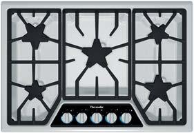 SGSX305FS 30-INCH GAS COOKTOP MASTERPIECE SERIES FEATURES & BENEFITS - Most powerful 30" cooktop in the luxury segment (amongst leading manufacturers) with an overall output of 52,000 BTU - Patented