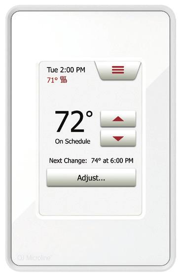 ProLine Floor Heating Thermostats Touch Screen Programmable Thermostat The touch thermostat for electric floor heating features a sleek design and intuitive control for easy installation.