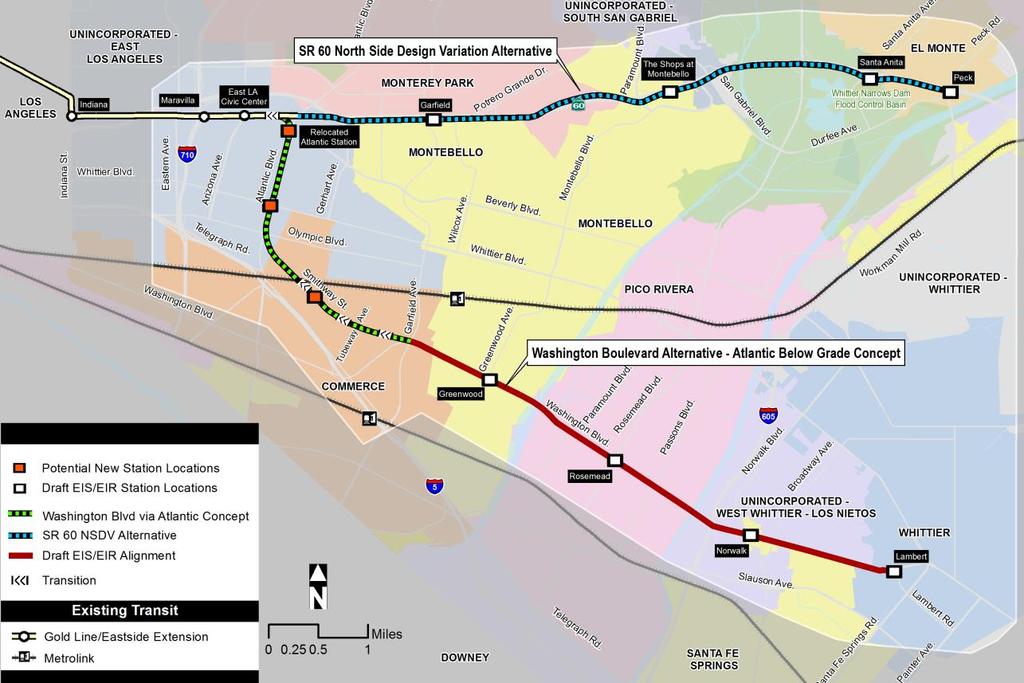 Operating both segments (SR 60 and Washington Blvd.) is feasible, but will require additional infrastructure 1. Provision of one maintenance facility to service rail vehicles 2.