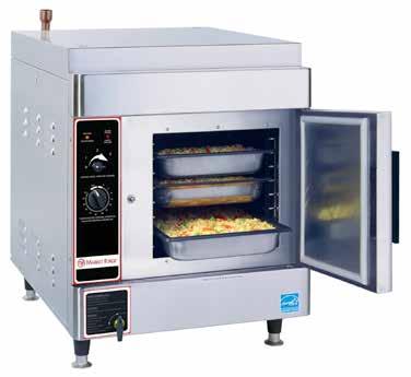 COOKING CAPACITIES TS-3E: Each compartment will accommodate the following: [6] 12 x 20 x 1 deep pans [3] 12 x 20 x 2-1/2 deep pans [2] 12 x 20 x 4 deep pans [1] 12 x 20 x 4 deep pans COOKING