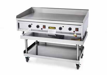 GRIDDLES ANETS TEMP MASTER GRIDDLE GAS Individual chambers isolate heat Reduced heat migration within cabinet Maximum heat transfer Each chamber equipped with its own U shaped burner Energy efficient