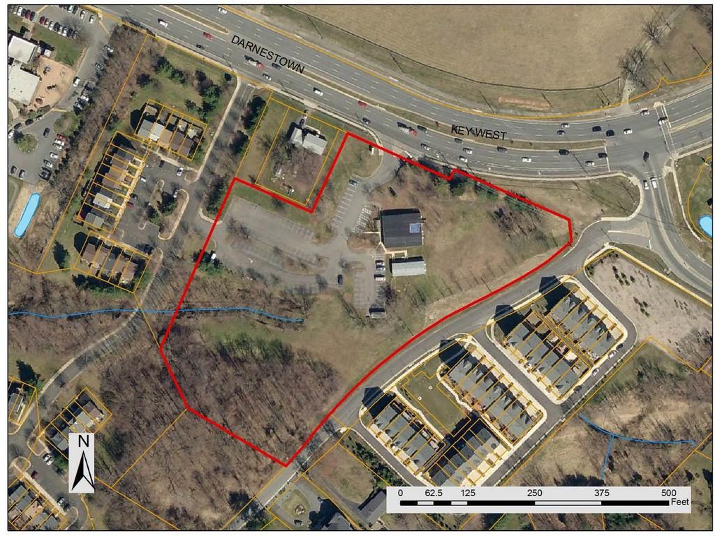 Aerial Photo with Subject Property outlined in red PROJECT DESCRIPTION Previous Approvals In 1982, the District Council approved Local Map Amendment G-262 for a PD-3 development, known as