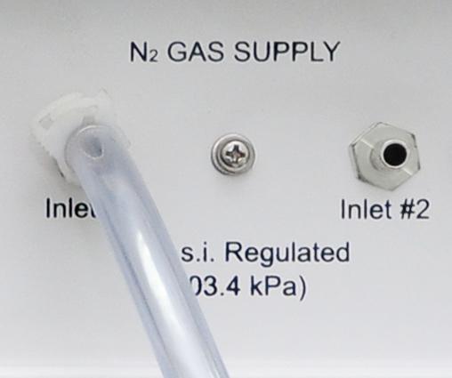 N 2 Gas Supply Inlet The N 2 gas supply inlet is only applicable for models