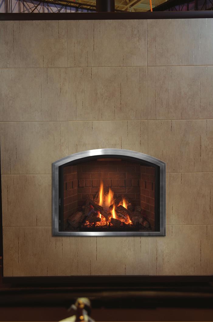 Leather Wide Grace front, Birch fire base and Black Porcelain interior lining Simplicity