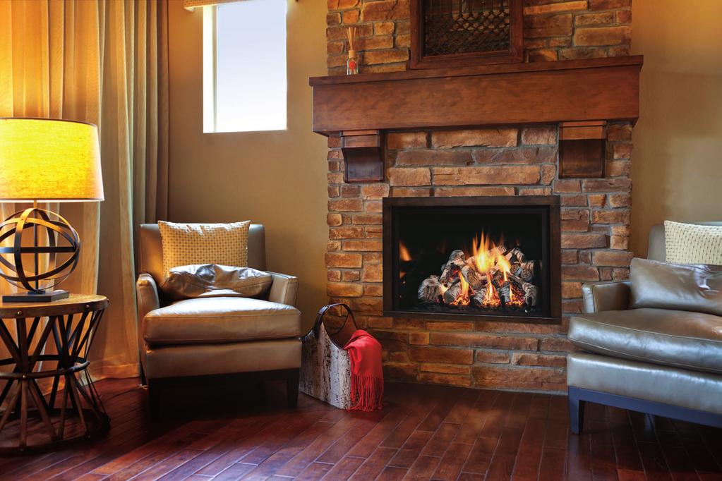 Case in point your Mendota FullView fireplace, right out of the carton, offering an