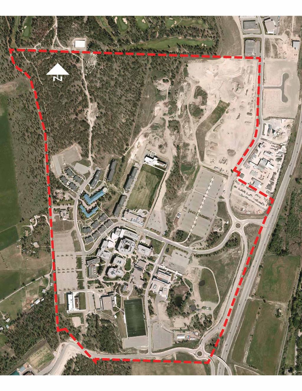 ALUMNI AVENUE 5 Scope of the 2015 Master Plan Update The existing campus is 105 hectares, excluding the newly acquired 103 hectares, referred to as the West Campus lands.