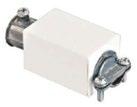The 3 inch rectangle or 4 inch round white canopy covers the electrical box and feeds wires for Light Channel.